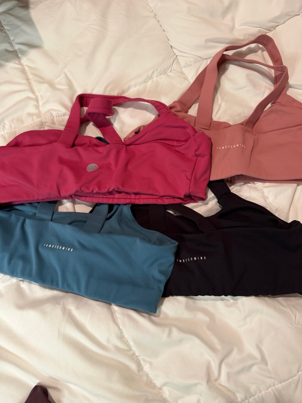 IAB I Am Becoming Sports Bra Bundle- Black, Dusty Rose, Teal & Magenta - Picture 3 of 7